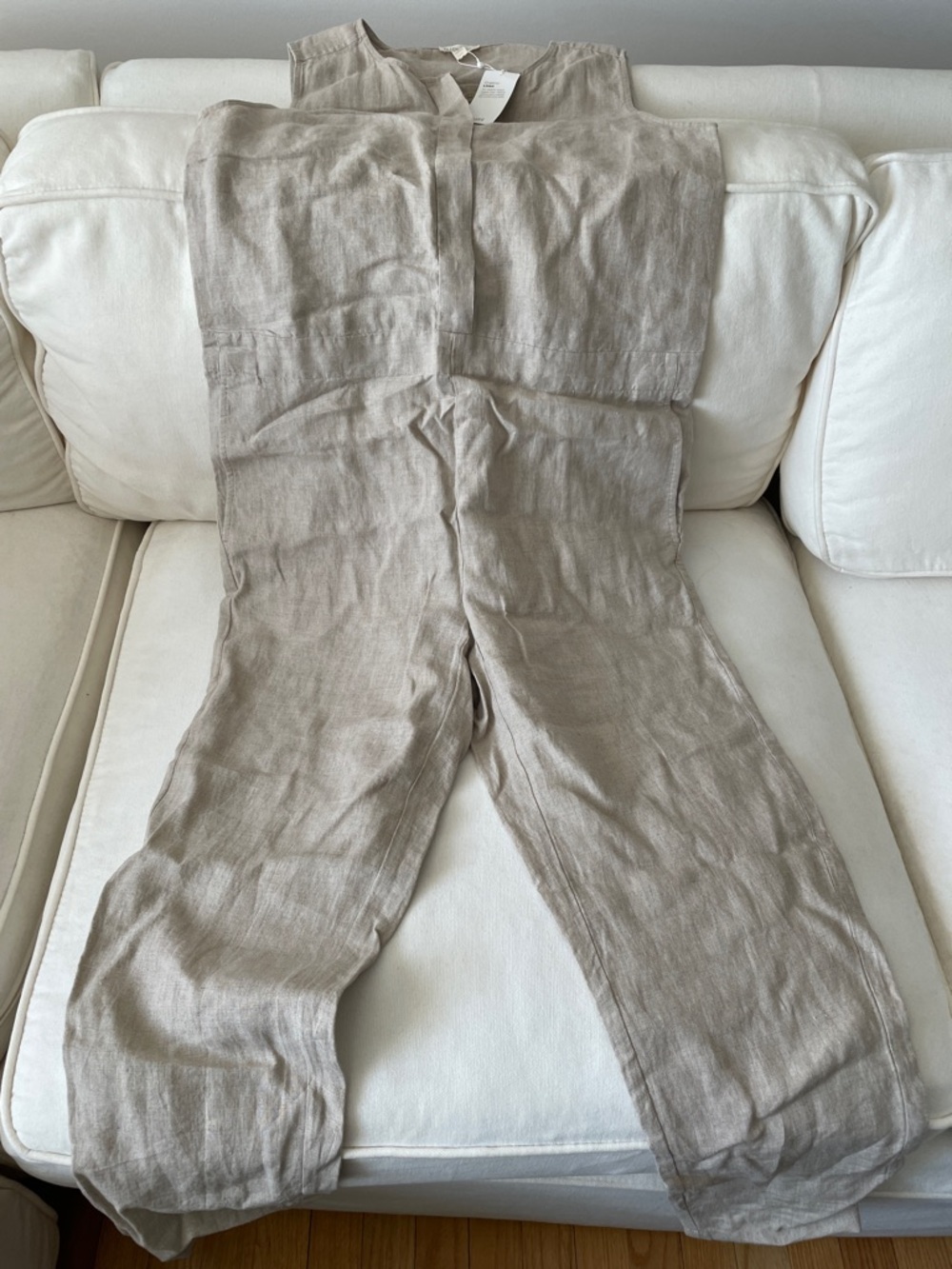 Eileen Fisher women’s jumpsuit Pants in Taupe Gray